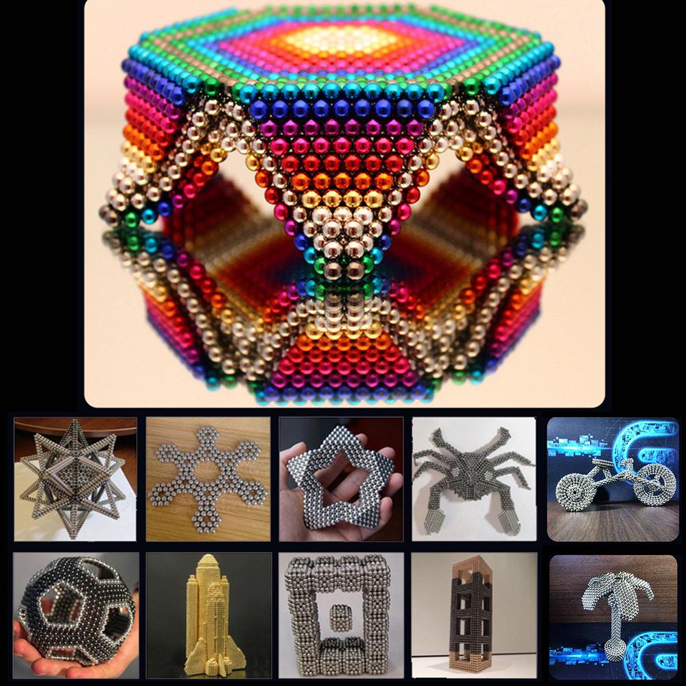 5 мм 125 шт. 5 цветов магнитные шарики магниты офисная игрушка магнитная скульптура Backyballs подарок для