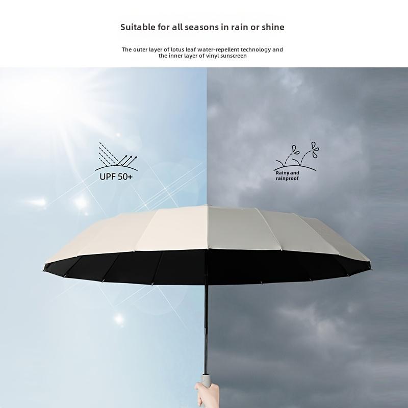 24 Прочных Складных Зонта-Скелета - Автоматическое Открытие и Закрытие, Защита от УФ-лучей, Ветроустойчивые, Подходят для Солнца и Дождя.