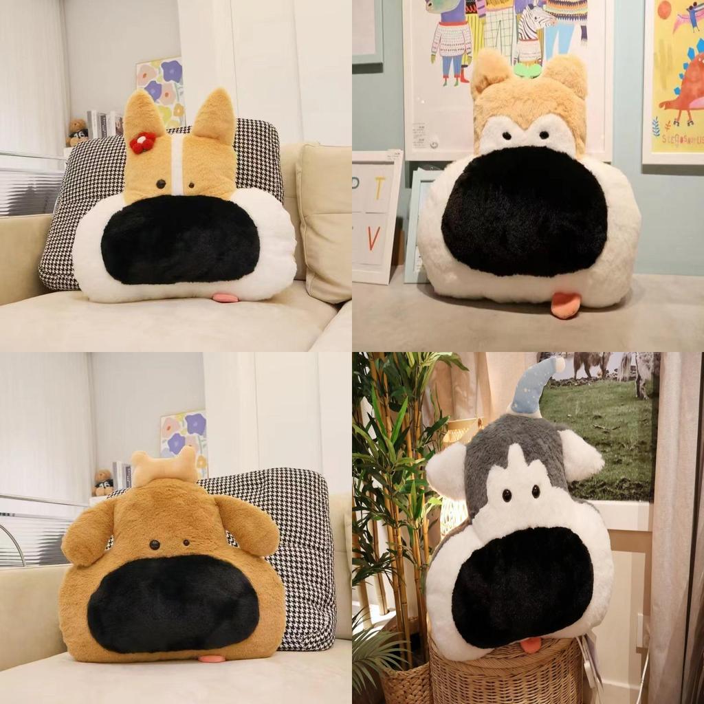 Новая Популярная Подушка на Сиденье Собака с Большим Носом Хаски Корги Сиба-ину Подушка-накладка на Ягодицы из Пеноматериала Подушка в Машину Плюшевая Игрушка