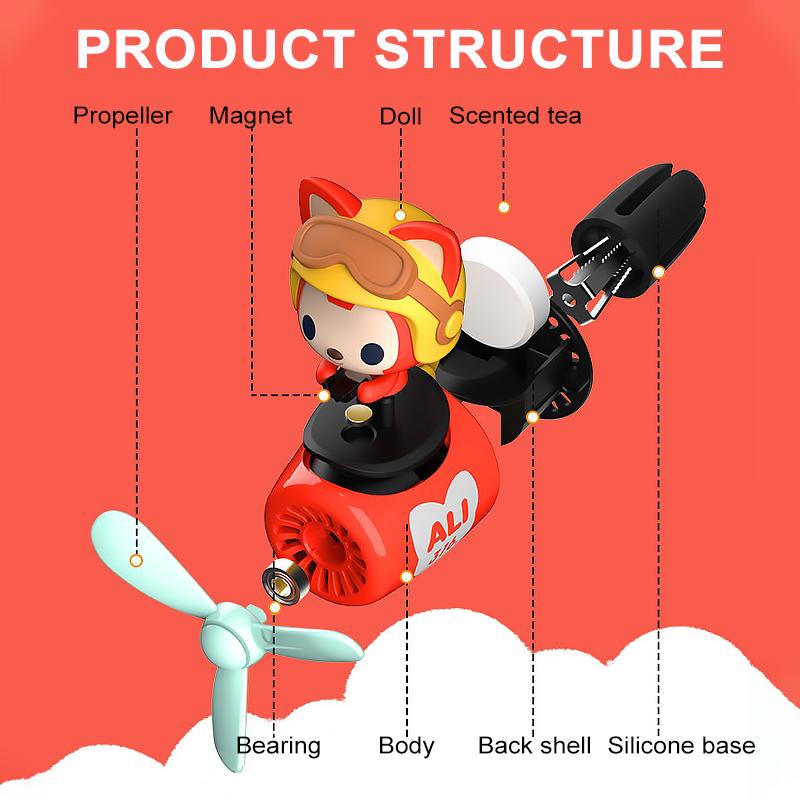 72 км автомобильный освежитель воздуха Ali The Fox авто аксессуары интерьер PerfumePilot вращающийся пропеллер на выходе аромат магнитный