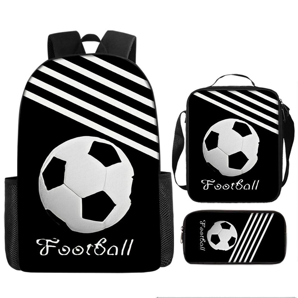 Футбольный рюкзак Студенческий школьный рюкзак Расписная печать Брызгозащитный