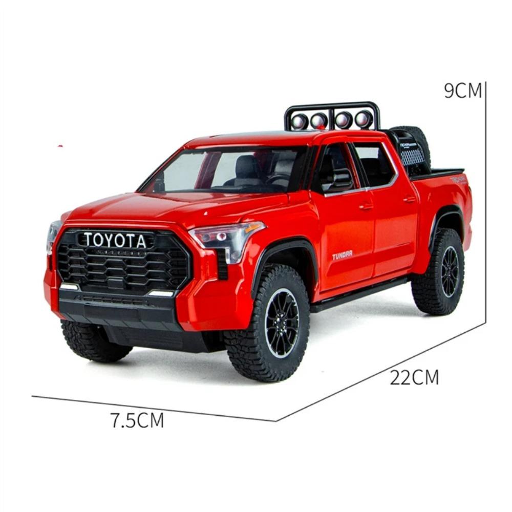 1/24 Toyota Tundra Сплав Пикап Модель Машины Литой и Игрушечный Металлический Внедорожник Модель Машины Звук и Свет Коллекция Детская Игрушка Подарок