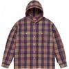 Supreme Printed Hooded Flannel Shirt 'Pink White' Men's SUP-SS24-189