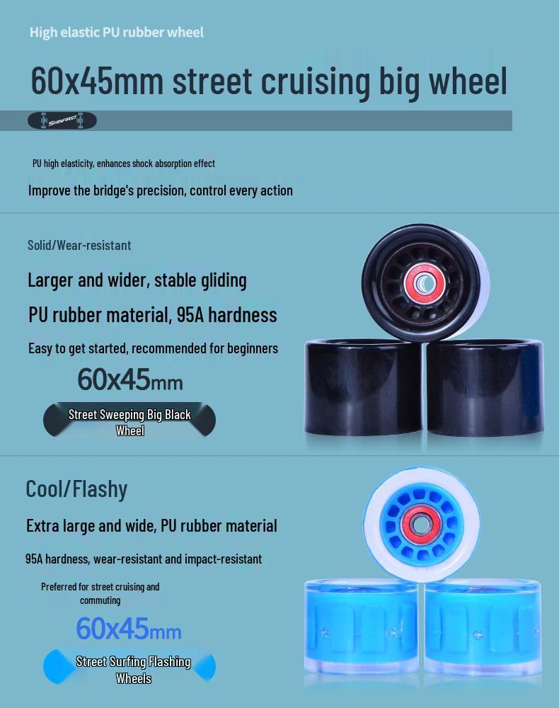 Pro Skateboard: Beginner-Ready Maple Longboard with Double Kick Deck for Adults & Kids