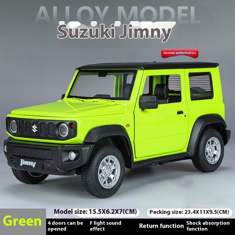 1:24 Suzuki Jimny Off Road SUV Alloy Diecast Модель автомобиля Звук и Свет Коллекция Дисплей Хобби Украшения Подарки Для Парня