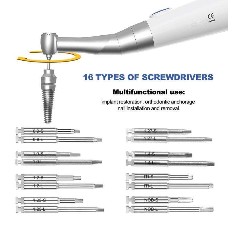Стоматологический электрический беспроводной динамометрический ключ Универсальный имплантологический динамометрический ключ Модернизирован до 50 Нсм и 50 об/мин Стоматологическое оборудование для полости рта