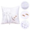 Ring Pillow Wedding Cushion Bearer for Holder Rings Floral Container Western Style