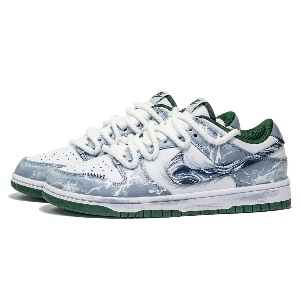 Nike Dunk 668, Пробуждение Прилива Кожаные Устойчивые к истиранию Устойчивые к истиранию Низкие Кеды для скейтборда Унисекс DD1391-101(Команда901-)