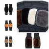 2pcs Double Thick Cashmere Knee Pads Black Winter Warm Leg Warmers  Cold