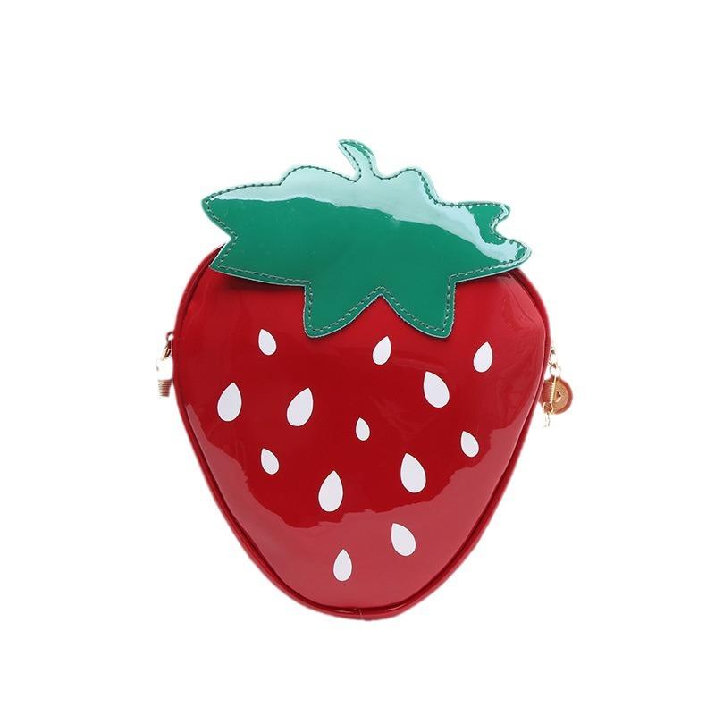 Диагональная сумка-цепочка span новая модная корейская версия трехмерная мультяшная клубника сумка через плечо женская сумка
