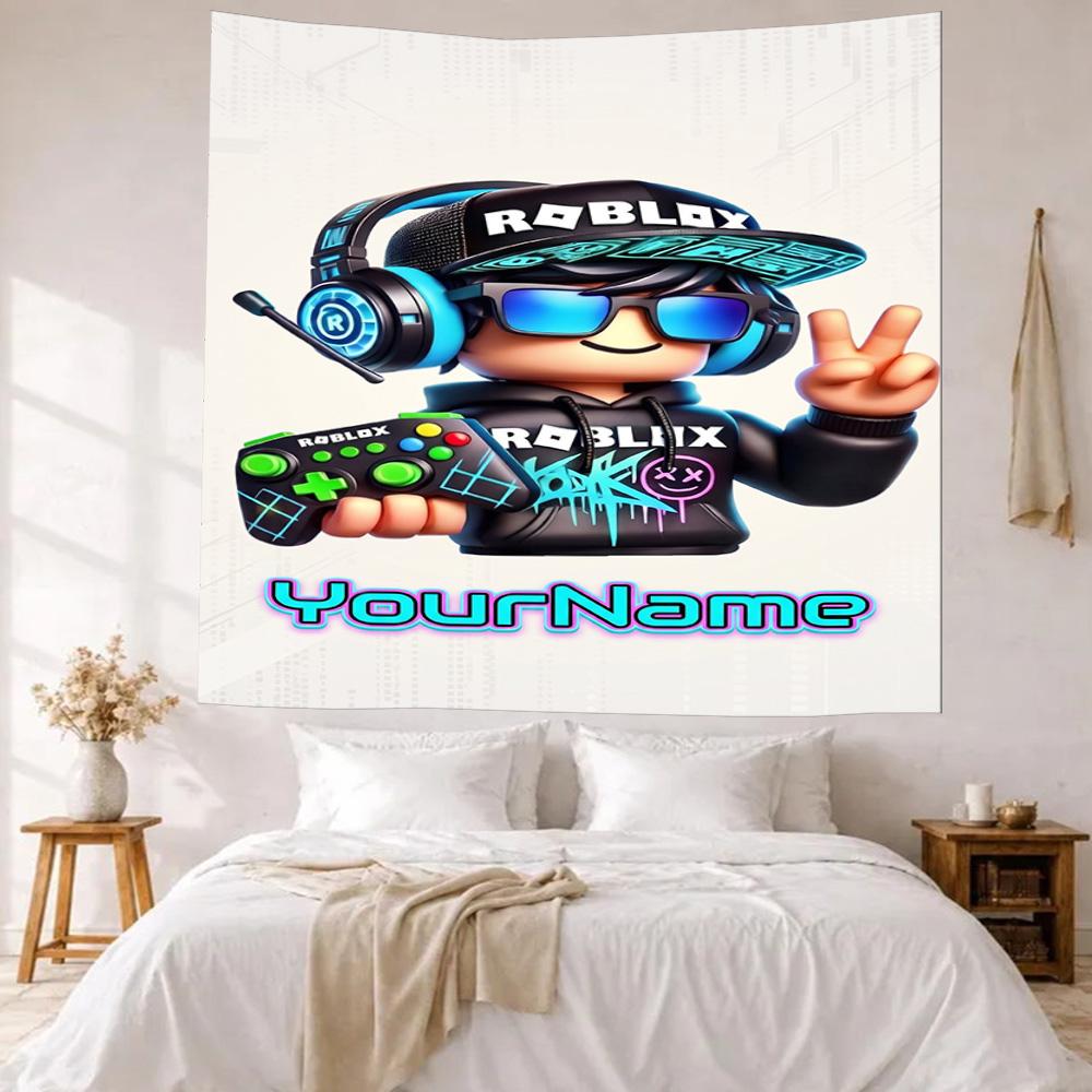 Roblox Custom Your Name Wall Decor Tapestry Art For Pet Memorial Birthdaywedding Party Backdrop Family Gift