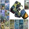 Cover for Samsung Galaxy S24 S25 S23 FE Ultra Plus S7 Edge S25+ S23+ A56 5G Casing Phone Case Claude Monet Waterlily Cat
