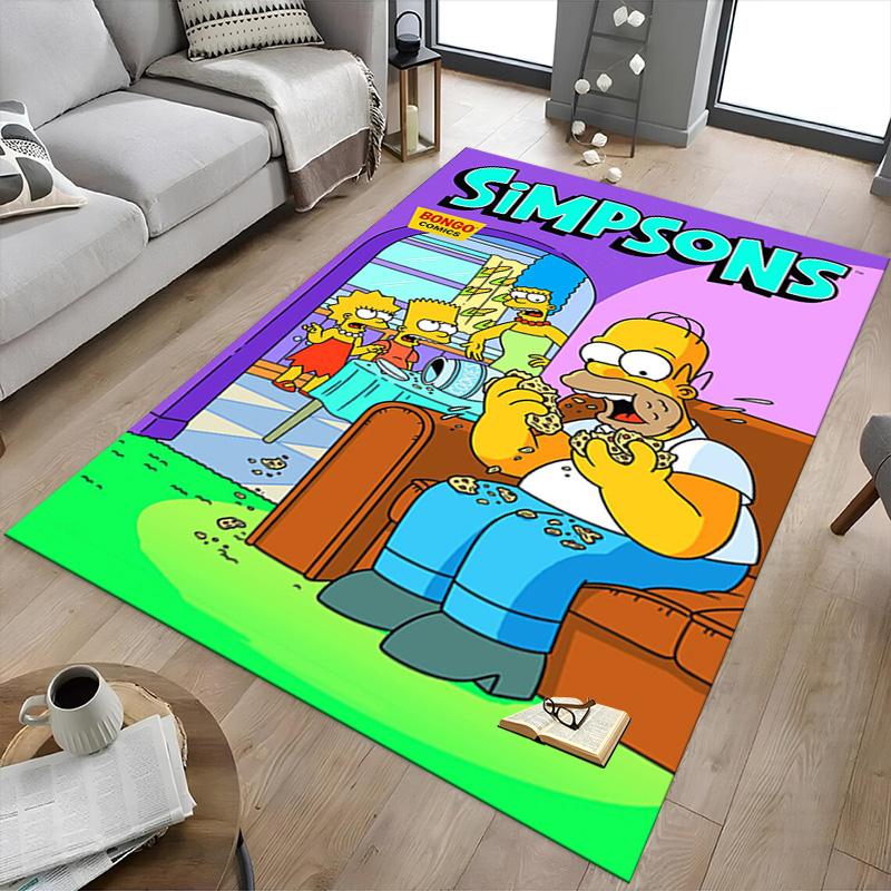 1pc Simpsons Family Dinner Carpet for Playroom Bedroom Living Room Sofa Home Decor,kids Game Area Rug Non-slip Floor Mat Y82664