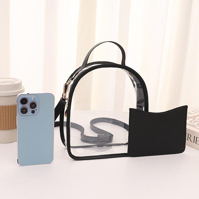 Прозрачный Желейный ПВХ Модный Рюкзак и Сумка Кроссбоди