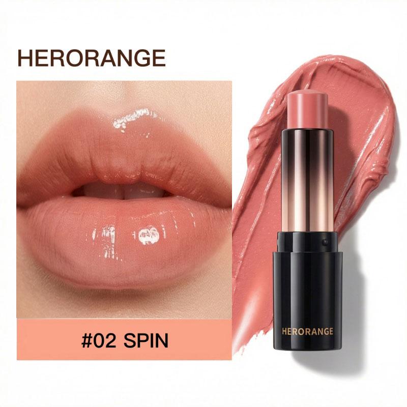 Herorange Light-Colored Lipstick Multi-Use Stick, with a Clear and Dewy Finish, Rich Texture, and Moisturizing Properties That Won'T Dry Out the Skin