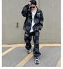 Men's Handsome Casual Sports Suit: Loose Cardigan Jacket & Wide-Leg Pants Two-Piece Set