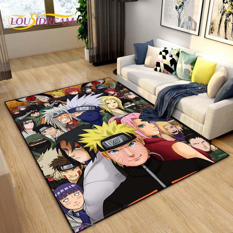 Ковер Bandai Naruto Мультяшный Аниме для Гостиной Спальни Милые Коврики Кухонная Дверь Детские Нескользящие Напольные Коврики Alfombra Подарок на День Рождения