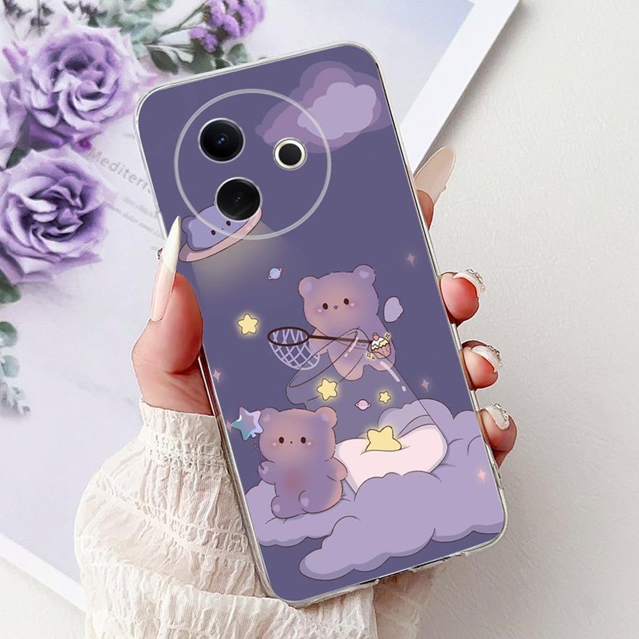 Case For Vivo Y39 Y300i 5G Cover V2436 V2444A New Fashion Flower Butterfly Soft Silicone Clear Cover For VivoY39 VivoY300i Funda
