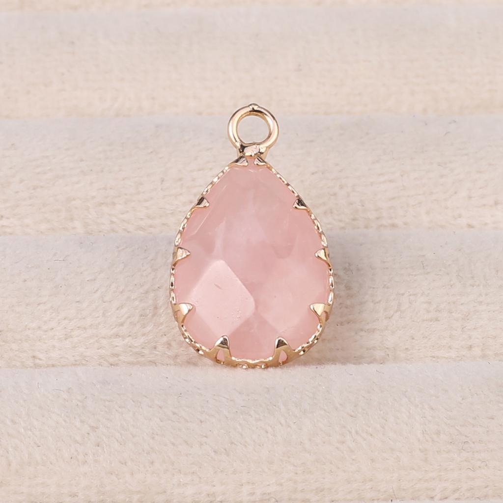 2 шт., небольшой кулон из натурального камня, граненый кулон в форме капли для изготовления ювелирных изделий, ожерелье, серьги, аксессуар для браслета