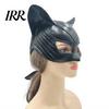 Glossy Leather Cosplay Mask Halloween Catw Woman Mask, Black Cat Eye Costume Soft Latex Cool Accessory for Masquerade Superhero Party Look