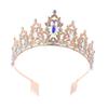Bridal Crown Metal Rhinestone Crown Cross-Border Birthday Party Headdress New Headband
