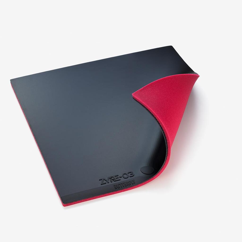 Butterfly Table Tennis Zaia Inverted Ball 06140 Rubber, 03, High-Tension Rubber, Spin, Control, Black, 2.7mm,