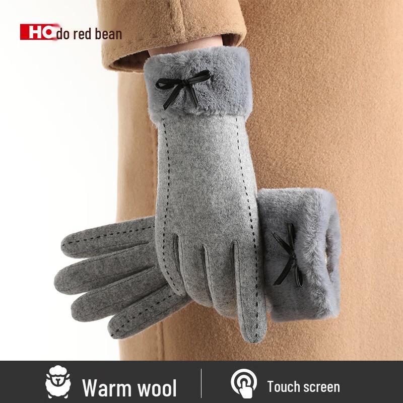 Женские зимние шерстяные перчатки Hodo с сенсорным экраном