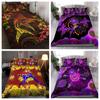 Duvet Cover Set Aboriginal Bedding Set, Australia Kangaroo Running Lizard Art Bedding Cover