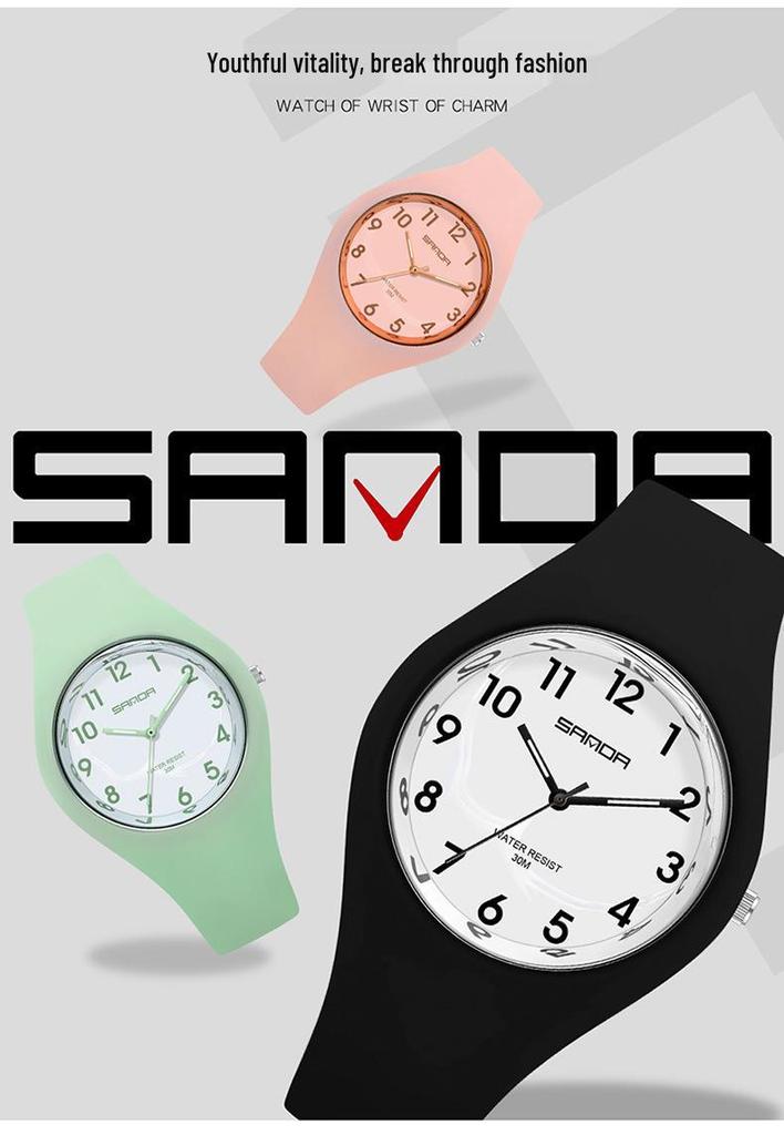 Женские цифровые часы Sanda Dopamine Jelly - Модные, Водонепроницаемые, Кварцевые, Изысканный дизайн