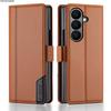 Роскошный кожаный чехол для телефона Samsung Galaxy Z Fold 7 Fold6 3 4 5 6 5G 2025 Магнитная книжка Бизнес-кошелек с RFID-защитой