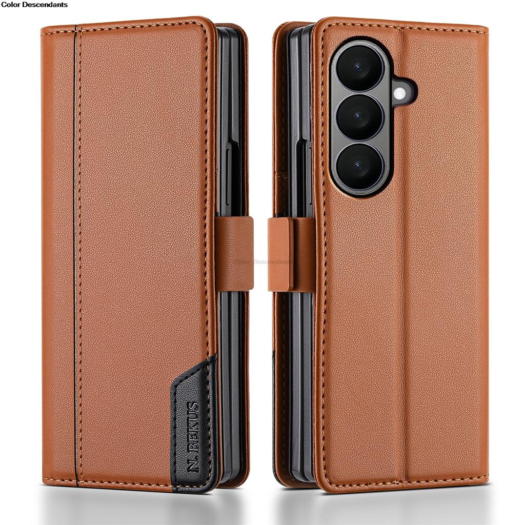 Роскошный кожаный чехол для телефона Samsung Galaxy Z Fold 7 Fold6 3 4 5 6 5G 2025 Магнитная книжка Бизнес-кошелек с RFID-защитой