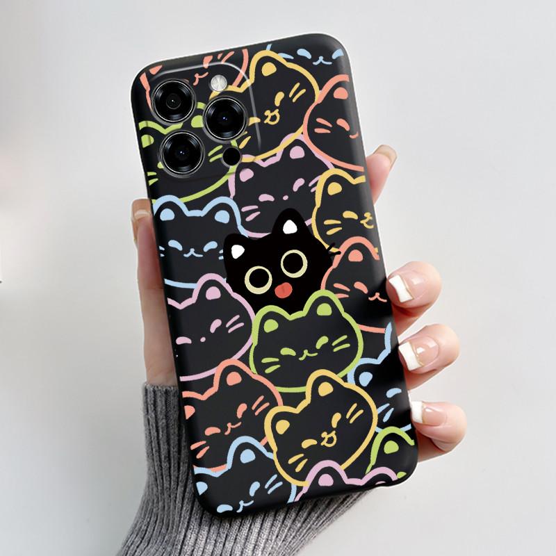 Чехлы для телефонов Doogee Note 58 Note58 Pro, Роскошный Милый Мультяшный Кролик Любовь, Забавный Чехол, Черный Мягкий Силиконовый Защитный Корпус