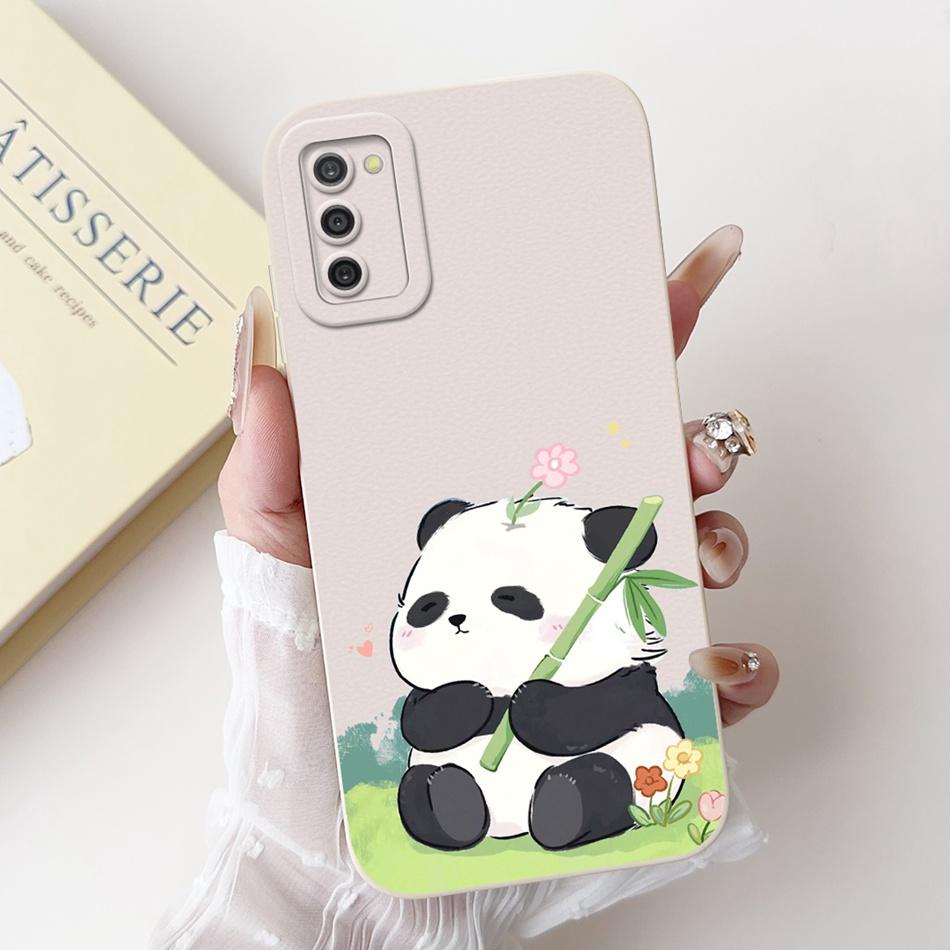 For Samsung Galaxy A03S A02S Cute Panda Rabbit Cartoon Soft Silicone Case For Samsung A02s A03s Camera Protective Phone Cases