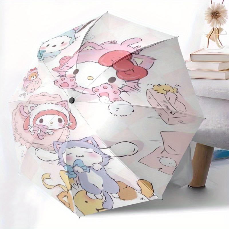 Sanrio Cat Clothing Automatic Opening and Closing Umbrella - Suitable for Various Occasions, Outdoor Activities, Lightweight and Durable Automatic Fol