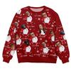 European & American 3D Christmas Avatar Round Neck Long Sleeve Hoodie for Men