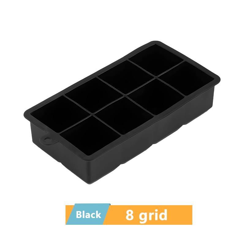 4/6/8/15/24 сетка большой лоток для льда гигантский большой пищевой силиконовый кубик льда квадратный лоток форма DIY льдогенератор лоток для кубиков льда
