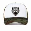 Свирепый Волк Дышащая Бейсболка Унисекс Сетчатая Snapback Козырек Хип-Хоп Хлопок Однотонная Тракерская Кепка Кость