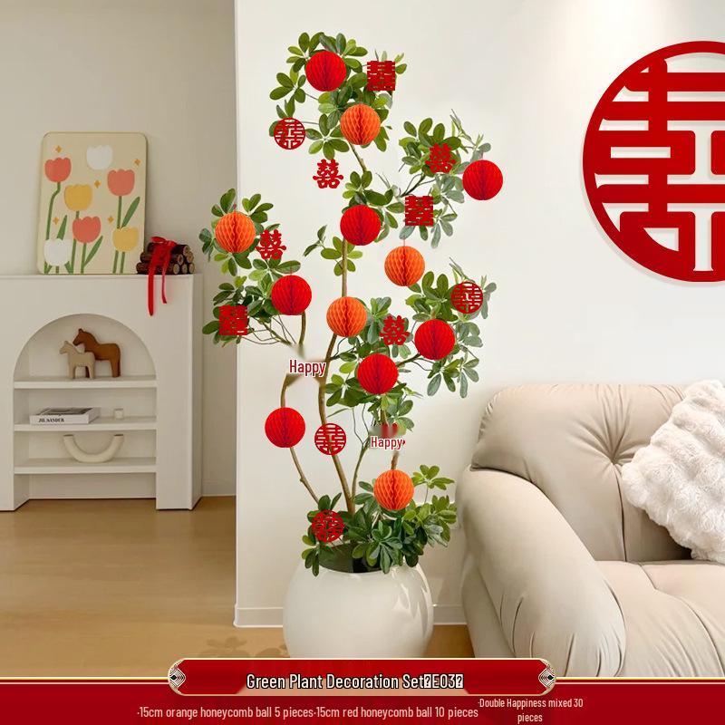 Подвесные фонари в деревенском стиле для украшения дерева - Свадебные и новогодние уличные украшения