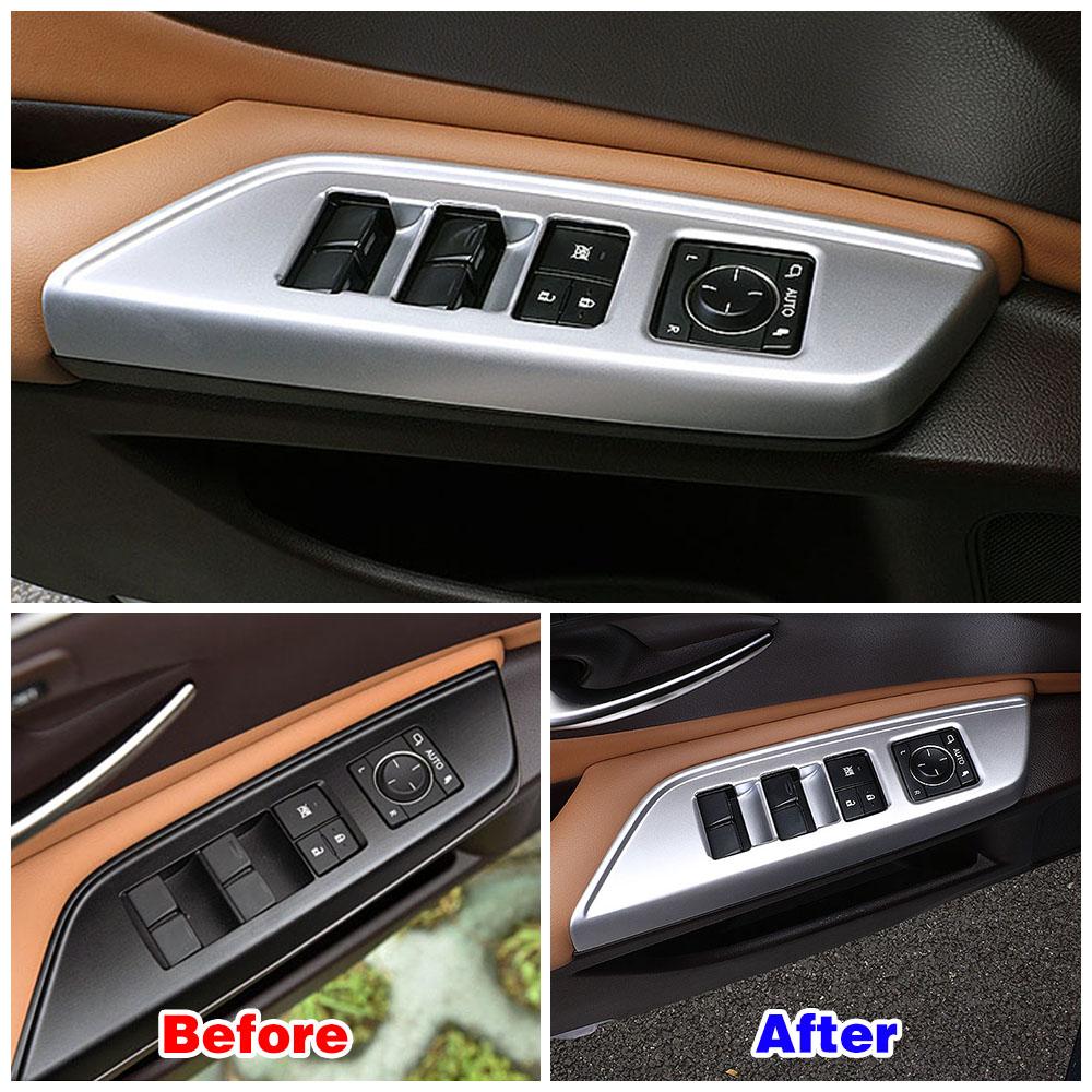 For Lexus ES ES200 ES250 ES300 ES350 2018 2024 Inner Door Armrest Window Lift Switch Button Panel Cover Trim Car Styling Refit