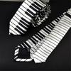 Gifts Classic Fancy Dress for Men Black & White Skinny Tie Music Tie Piano Keyboard Necktie