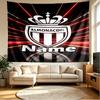 Custom Name Personalized AS Monaco Print Tapestry, Wall Art Decor, Bedroom, Dorm, Apartment, LivingRoom, Party Backdrop, Gift for Birthday