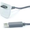 USB Charger - Xbox 360 - Wireless Controller - 140cm Cable - Gray Color - 3-Year Warranty