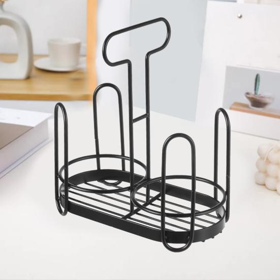 Disposable Cup Holder Paper Cup Dispenser Iron Art Durable Cup Storage Rack for Countertops Kitchen Coffee Stations Multifunctional Cup Organizer