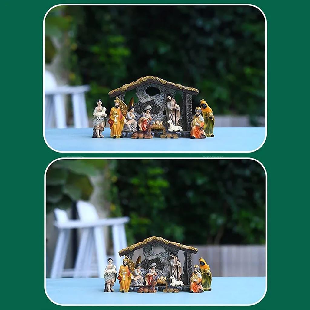 Christmas Manger Set Setting Decorations, Gift Boxes, Holiday Gifts, Resin Crafts