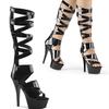 15cm Sexy Women Pole Dance Shoes Pumps Party Club Platform High-heeled Shoes Summer Peep Toe Plus Size