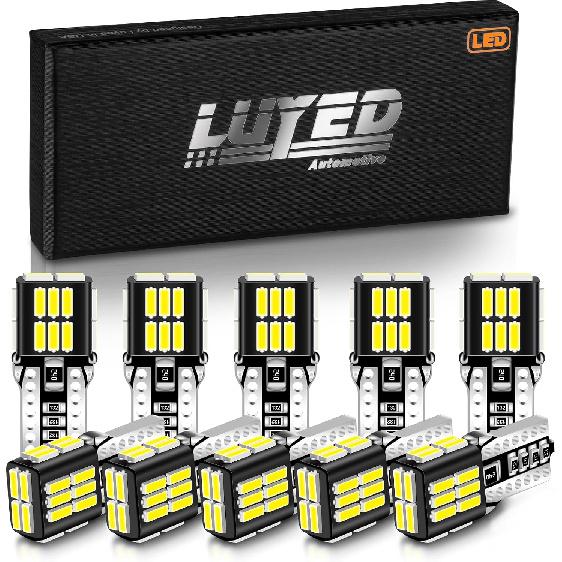 921 912 LED Bulb for Backup Reverse Lights 6500K Xenon White 10-SMD 7020&3030 Chipsets CANBUS Error Free T15 W16W 906 904 Bulbs,Pack of 2