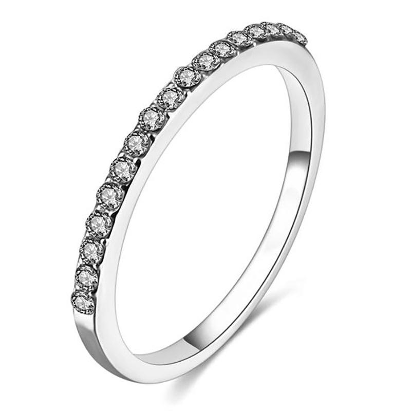 2026 New Arrival Trendy Rose Gold Silver Color Round Fashion Ring for Women Party Gift Jewelry Wholesale R5085A