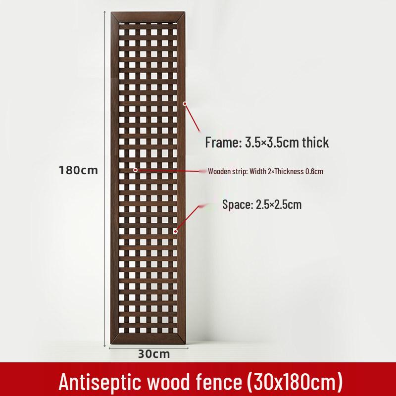 Outdoor Wooden Fence Lattice: Anti-Corrosion Courtyard Rail, Balcony Decor, Climbing Trellis Screen Partition.