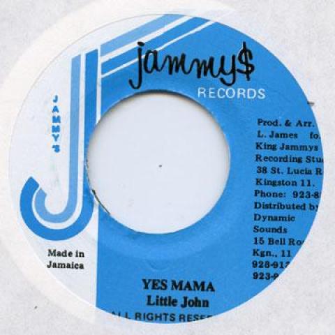 7-дюймовая пластинка LITTLE JOHN - Yes Mama Jammys 1986 Ямайка Регги, Ска и Даб