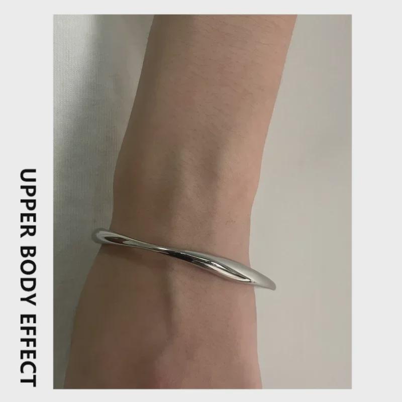 Gagge Titanium Steel Cold-Style Plain Ring Bracelet - Простой модный аксессуар высокого класса для женщин